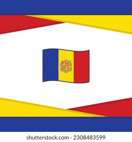 Andorra Flag Abstrakte Hintergrunddesign-Vorlage. Andorra Independence Day Banner Social Media Post. Andorra Vektor