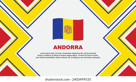 Andorra Flag Abstract Background Design Template. Andorra Independence Day Banner Wallpaper Vector Illustration. Andorra Vector