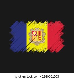 Andorra Flag Brush Vector Illustration
