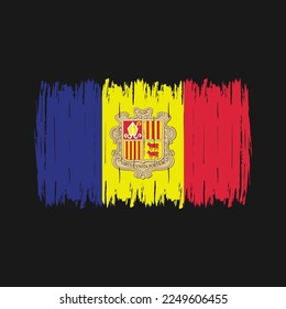 Andorra Flag Brush Vector Illustration