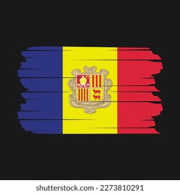 Andorra Flag Brush Vector Illustration