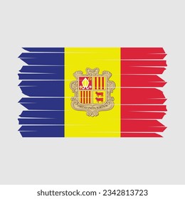 Andorra Flag Brush Vector Illustration