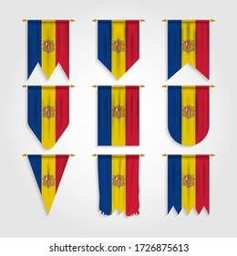 Bandera de Andorra de diferentes formas, Bandera de Andorra de diversas formas