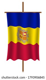 Andorra flag image vector. EPS.file