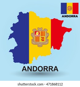 Andorra Flag Map 260nw 471868112 