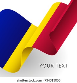 Andorra flag. Patriotic design. Vector illustration.