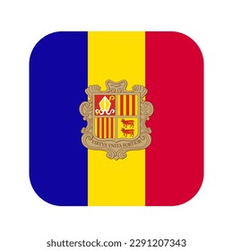 Andorra flag simple illustration for independence day or election