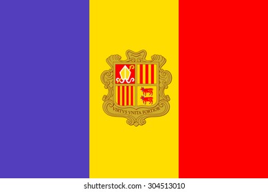 Andorra  flag vector