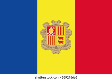 Andorra flag vector