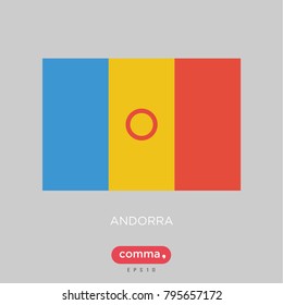 Andorra flag vector