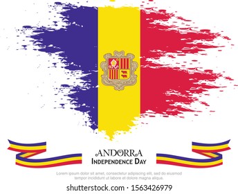 Andorra flag vector. can be used for Independence Day celebrations or other events