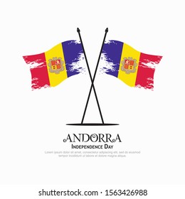 Andorra flag vector. can be used for Independence Day celebrations or other events