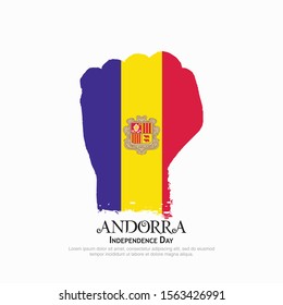 Andorra flag vector. can be used for Independence Day celebrations or other events