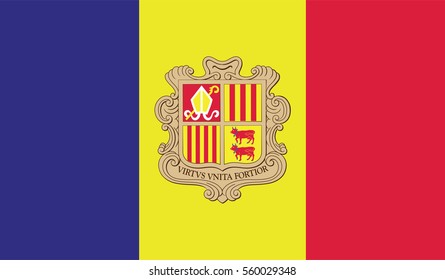 Andorra Flag. Vector Format