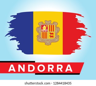 Andorra flag vector icon - Vector