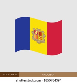 Andorra Flag Vector Illustration Design Template.