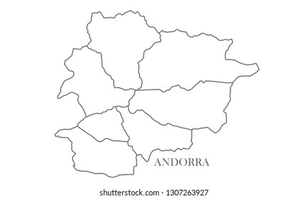 Andorra gray line map