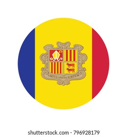 Andorra icon circle isolated on white background. Andorra la Vella icon illustration,