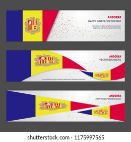 Andorra independence day abstract background design banner and flyer, postcard, landscape, celebration vector illustration