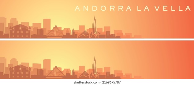 Andorra la Vella Beautiful Skyline Scenery Banner