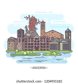 Andorra landmarks or Andorran architecture