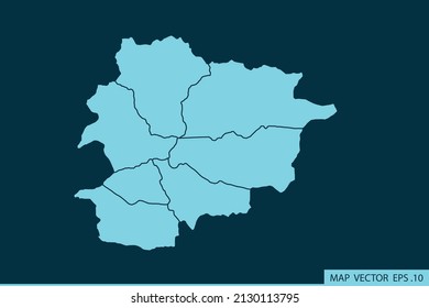 Andorra map ,Abstract mash line and point scales on dark background for your web site design map logo, app, ui ,Travel. Vector illustration eps 10.