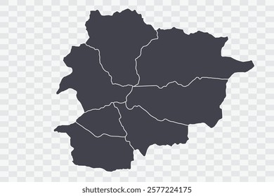 Andorra Map Anchor Color on White Background quality files Png