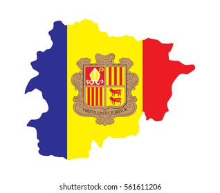 Map Andorra Image National Flag Stock Vector Royalty Free 178890263   Andorra Map Flag Vector 260nw 561611206 