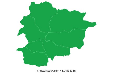 Andorra map green color