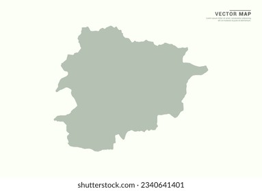 Andorra map of green vector modern.