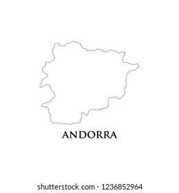 Andorra map icon vector illustration.