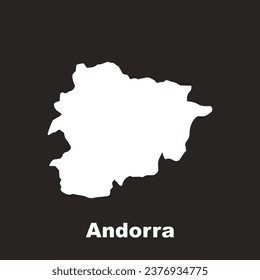Andorra map icon vector illustration symbol design
