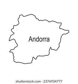 Diseño del símbolo del vector del mapa de Andorra