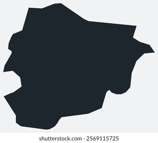 Andorra map. Just a simple border map. Shape of the country. Flat blank Andorra outline. Vector boundary illustration.