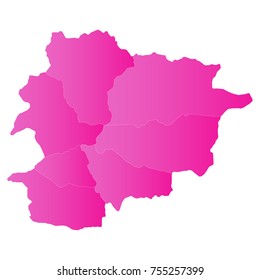 andorra map - pink pastel graphic background . Vector illustration eps 10