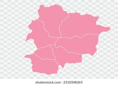 Andorra Map Rose Color Background quality files png