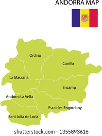 Andorra map vector illustration
