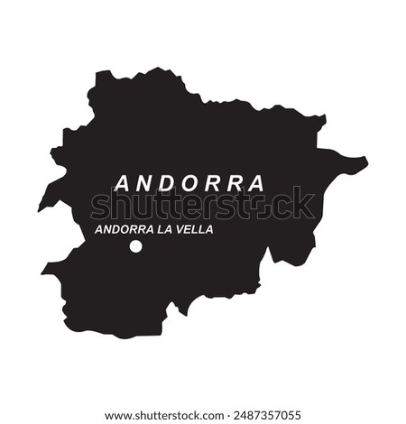 Andorra map vector illustration design template