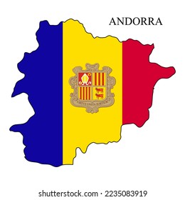 Andorra map vector illustration. Global economy. Famous country. Southern Europe. Europe.