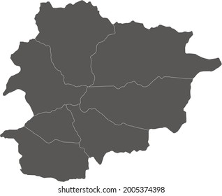 Andorra map vector, isolated on white background