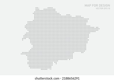Mapa de Andorra - Mapa mundial Planilla vectorial internacional con píxeles grises, rejilla, grunge, estilo de medio tono aislado en fondo blanco para educación, infografía, diseño - Ilustración vectorial eps 10