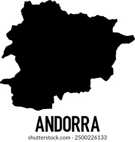 Andorra Map - World Map International vector template with High detailed isolated on white background - Vector