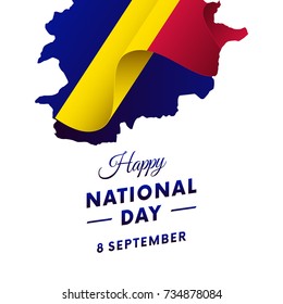 Andorra National Day. Andorra map. Vector illustration.