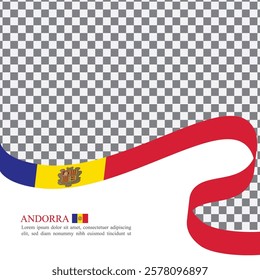 Andorra national flag ribbon stock vector