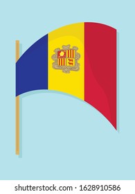 Andorra national flag simple vector design 