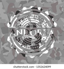 Andorra on grey camo pattern
