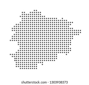 Andorra Pixel Map Vector Illustration Stock Vector (Royalty Free ...