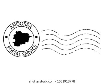 Andorra postal stamp Vector illustration Eps 10