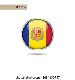 Andorra round flag vector design template