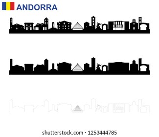 Andorra, Silhouette on white